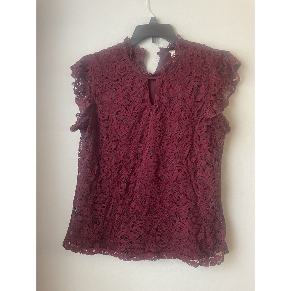 PerSeption‎ Concept women's lace top maroon CL